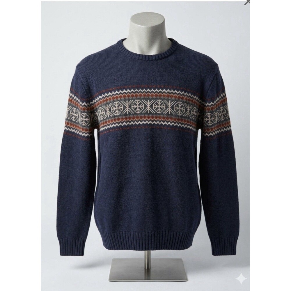 Men's Faire Isle XL Sweater 94% Cotton 6% Wool